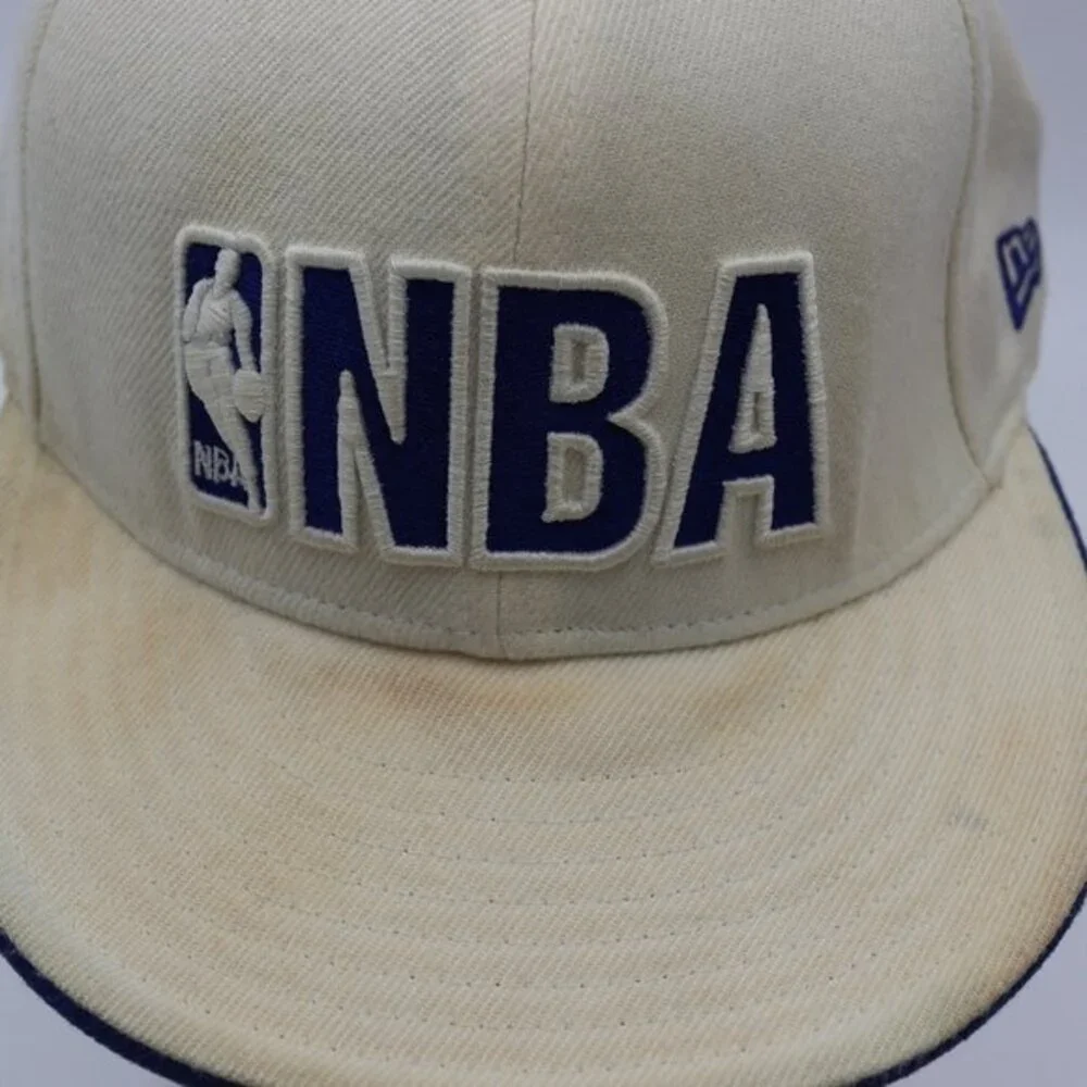 Vintage New Era NBA Fitted Hat Size 7 3/8 - Thrashed, Stained DIY Project Y2K